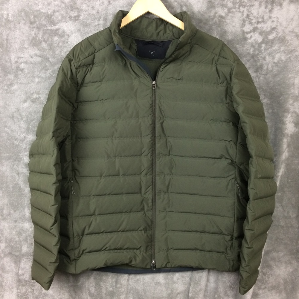 Lululemon Navigation Down Jacket Mens XXL Full Zip Goose Puffer Coat Green